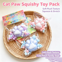 Jouets Mochi Squishy en Peluche Patte de Chat avec Sensation de Douceur à Presser pour le Plaisir au Bureau