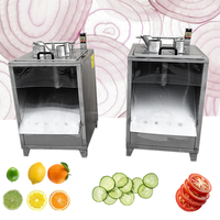 Commerciële hoog-efficiënte fruit- en groentesnijmachine voor bananen, uien, knoflook, aardappelchips, rode dadels en meer.