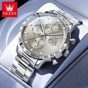 Livraison directe pour la montre multifonctionnelle unisexe en acier inoxydable étanche 6683, de haute qualité, de luxe, automatique, 20 mm, Hangzhou - Product Image 1