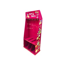 Support d'affichage de produit en carton de palette à assemblage facile personnalisé présentoir de casse-croûte de chocolat bonbon pain chips noix