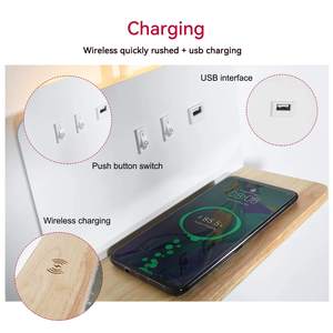 <span class=keywords><strong>Lampada</strong></span> da Parete <span class=keywords><strong>con</strong></span> Caricatore Wireless, Luce da Lettura e Porta USB per Ricarica - Product Image 6