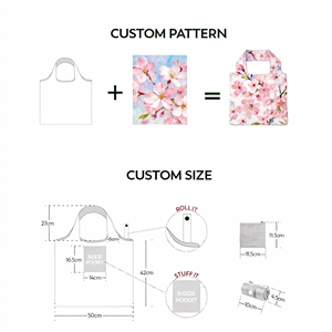 Sacs de shopping en nylon pliables de qualité supérieure en polyester ripstop coloré personnalisés en gros - Product Image 2