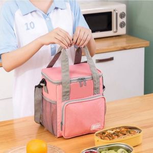 Sac isotherme de pique-nique de haute qualité, sac à bandoulière, vente en gros, doublure imperméable en PEVA, sacs à lunch isolés, sac de transport pour aliments - Product Image 5