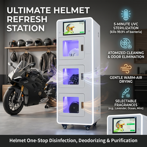 Automatischer Helmreinigungsautomat für Motorrad- und Fahrradhelme mit Sterilisierung und QR-Zahlungssystem - Product Image 5