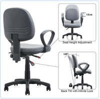 Chaise de bureau pivotante à dossier bas en tissu maillé réglable pour le bureau à domicile et les cadres – Offre spéciale