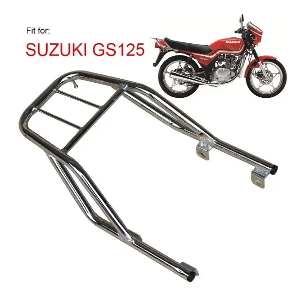 スズキHaojueQingqi GS125 GS125ccバイク部品クロム鋼用オートバイリアカーゴキャリアパリラポルタブラケット