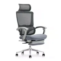Chaise de bureau ergonomique pivotante à dossier haut et inclinable, avec repose-pieds, nouveau design