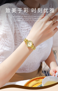 Fabric Texture Women's <b>Watch</b> Niche High End Vintage Women's Waterproof Stainless Steel Quartz <b>Watch</b> - Product Image 6
