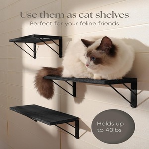 <b>Wall</b> <b>Mounted</b> <b>Shelf</b> Solid Wood 3 Tier Rectangle Multipurpose Living Room TV Decorative Storage Organizer Easy Cleaning - Product Image 4
