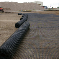 Géogrille biaxiale en HDPE pour la stabilisation des terrains de stationnement privés, matériau de renforcement pour routes en gravier extérieures