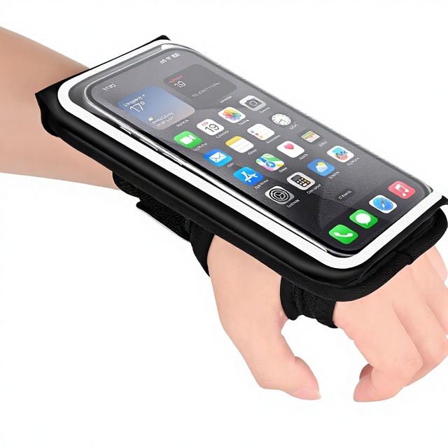Running Armband Phone Holder for iPhone 17/16/15/14/13/XR Pro Max Plus Adjustable Sweatproof Card Slot Forearm Wristband Nylon