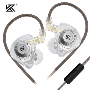 Auriculares intrauditivos KZ EDX Pro HiFi con controlador dinámico magnético dual de 10 mm, cableado, IEM, bajos, cable desmontable de 2 pines, auriculares para audiófilos - Product Image 1