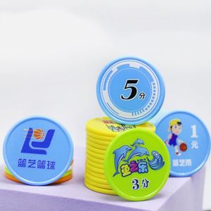 Nouveaux jetons de jeu en plastique écologiques personnalisés, impression sur écran, design personnalisé, souvenir coloré - Product Image 3