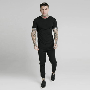 Men Summer Short Sleeve <b>T</b> Shirt 180GSM 100% Cotton Breathable Lightweight Casual Streetwear Custom OEM Private Label Manufacture - Product Image 1