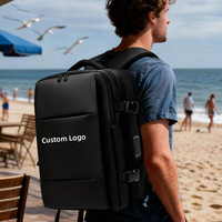 Sac à dos d'ordinateur portable extensible personnalisable avec logo, imperméable, grande capacité, avec port USB