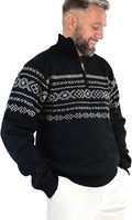 Pull en cachemire personnalisé à col zippé 1/4, pull de golf à col quart zippé, pull tricoté avec logo frontal pour homme, idéal pour l'hiver et Noël