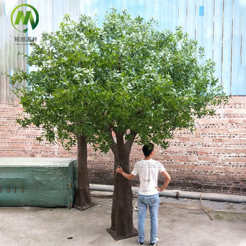 Árbol Artificial personalizado para decoración de jardín, árbol de hojas de seda osmanto para exteriores, suministros de jardín Anti-UV