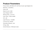Miboxer extérieur étanche Ip66 aluminium cylindre cour ronde paysage pelouse lampe lumière LED jardin spots Zigbee 3.0