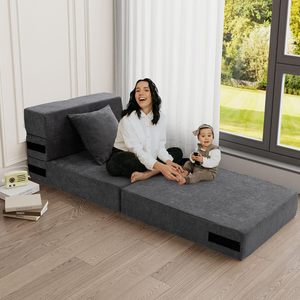 <b>Foldable</b> Modular <b>Sofa</b> <b>Bed</b> Foam Filled Washable Single Chair For Bedroom Balcony Children Pets Adults Elderly - Product Image 1