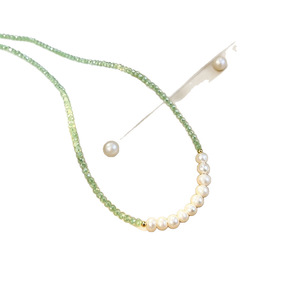 Collier ras du cou élégant en perles de cristal style frais, chaîne de clavicule délicate en perles d'eau douce, bijoux élégants pour femme au quotidien - Product Image 2