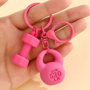 Porte-clés Mini Haltère Kettlebell en Caoutchouc Mat 520, Pendentif Sportif Gaufré Multicolore pour Amateurs de Fitness, Accessoire de Gym - Product Image 3
