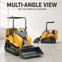 Mini-chargeuse sur chenilles, moteur Kubota, diesel, robuste, godet de 0,2 m³, haute efficacité pour l'agriculture, CE EPA