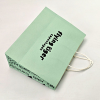 Sac en papier kraft blanc personnalisé avec poignée plate, résistant à la graisse, jetable, pour porte-gobelets de café, lait, thé et autres boissons