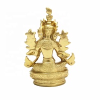Statue de bouddha tibétain vénère la Tara verte de Guanyin Bodhisattva Sculpture décor à la maison