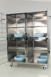 MT Medical Ofrece Jaulas <span class=keywords><strong>para</strong></span> Gatos de Acero Inoxidable 304 de Alta Calidad y Precio Accesible, con Múltiples Jaulas y Soportes <span class=keywords><strong>para</strong></span> Vía Intravenosa <span class=keywords><strong>para</strong></span> Tratamiento Veterinario - Product Image 2