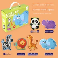 Jeu de puzzle en papier six-en-un sur le transport des animaux pour l'éveil des bébés et l'éducation précoce à la pensée logique des enfants de 0 à 6 ans