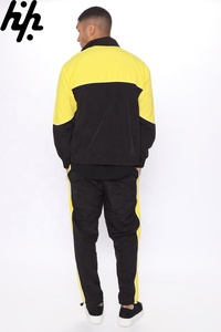 ชุดวอร์มผู้ชาย,ชุดวอร์มรัดรูปสีเหลืองสีดำเข้ารูป - Product Image 2