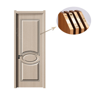Puerta de panel WPC de apertura Manual de superficie acabada de dormitorio insonorizada impermeable de diseño moderno personalizado - Product Image 4
