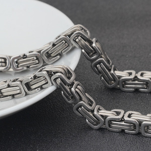 Collar de Cadena Cuadrada de Acero Inoxidable de 5 mm con Cierre, Diseño Geométrico, Uso Diario, Regalo para Mujer - Product Image 4