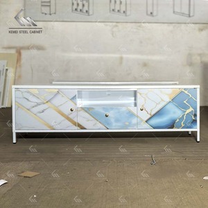 <span class=keywords><strong>Meuble</strong></span> <span class=keywords><strong>TV</strong></span> moderne en métal blanc pour salon, console de rangement, armoire latérale pour maison, bureau, appartement - Product Image 4