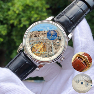 Reloj de Hip Hop con movimiento de diamante de fase lunar mecánico automático deportivo de moda de lujo de alta calidad para hombres y mujeres - Product Image 4