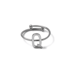 Anello in Acciaio Inossidabile con Lettera G, Gioiello alla Moda, 6mm, Taglia 6 - Product Image 2