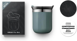 Gobelet de voyage bleu 6 floz 180ml tasse à café isolée sous vide en acier inoxydable à double paroi moderne - Product Image 2
