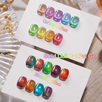 Miss Gooey 9 couleurs Pat Pat Gel bonbons Gel de tapotement professionnel Gel solide conception yeux de chat en fleurs Nail Art marque privée personnalisée