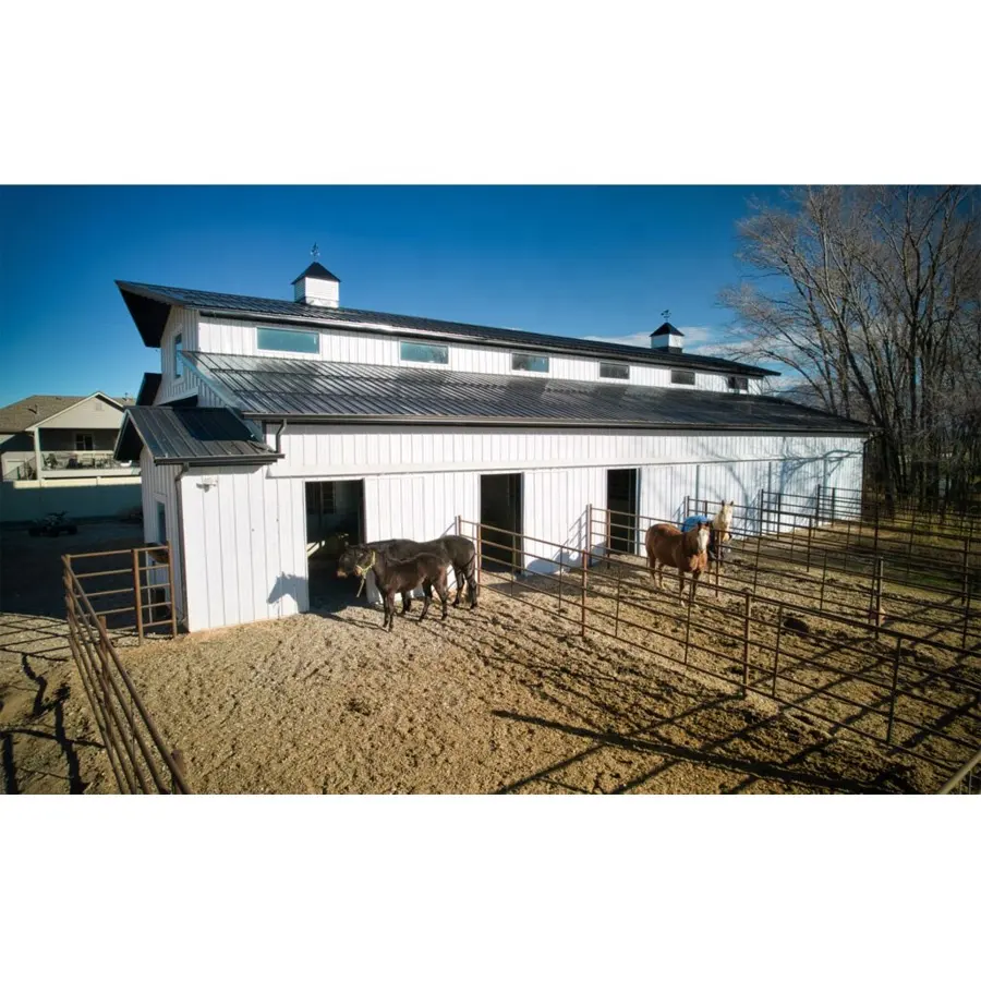 Agricultural Farm Horse Barn Building Plans Steel Structure Horse Stables Stall Barns Kits