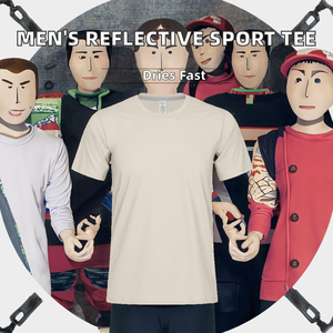 Camisetas Deportivas de Manga Corta para Hombre, Talla Estadounidense, Tejido de Punto, con Franja Reflectante, Transpirables, de Secado Rápido, Nuevo Modelo - Product Image 2