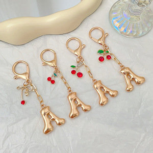 <span class=keywords><strong>B</strong></span>án hàng nóng thời trang 26 Bong <span class=keywords><strong>B</strong></span>óng thư Keychain dễ thương Cherry Rhinestone 18K vàng Kẽm hợp kim kim loại mó<span class=keywords><strong>c</strong></span> Khóa Phụ Kiện túi quyến <span class=keywords><strong>r</strong></span>ũ - Product Image 2