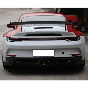 Panneau décoratif arrière en fibre de carbone humide style amélioré pour voiture, neuf, compatible avec Porsche 911 992 GT3 (2019-2025) - Product Image 6