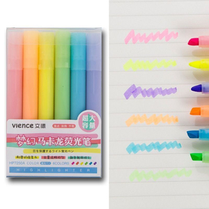 Produttore Logo personalizzato 6 pz/scatola penna evidenziatore pennarelli <span class=keywords><strong>pastello</strong></span> penne fluorescenti acquerello evidenziatore <span class=keywords><strong>Set</strong></span> <span class=keywords><strong>di</strong></span> penne - Product Image 6