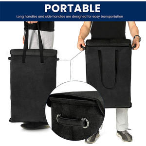 Slim <strong>Laundry</strong> <strong>Basket</strong> with Lid, Tall <strong>Thin</strong> <strong>Laundry</strong> Hamper with Handles, Waterproof Lining Narrow Dirty Clothes Hamper for Bathroom - Product Image 4