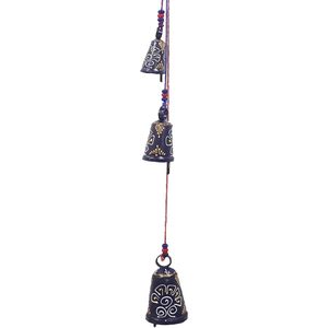 PARIJAT Artisanat Kutch Carillon éolien décoratif en fer à 4 cloches pour la maison Balcon Son Cloches suspendues pour le salon - Product Image 2