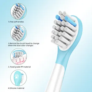 Kids Sonic Soft Bristle Electric Tooth Brush Heads Toothbrush With Replaceable Toothbrush Head