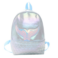 Schillernder Schulrucksack für Teenager und Kinder, Stylischer PU-Leder Laser-Glitzer Meerjungfrau-Rucksack für Mädchen, Wasserdicht, BSCI-Zertifiziert, mit Pailletten und Individuellem Logo