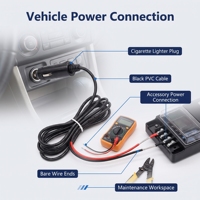 Ensemble de câbles de connecteurs automobiles, faisceau de câbles de connecteurs auto, câble d'alimentation pour allume-cigare 1,5 m, fournisseur OEM ODM