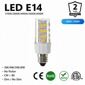 Bombilla LED E14 tipo maíz 3W 4W 5W SMD 2835 regulable 2700K-6000K AC 120V con cubierta de PC para uso residencial, lámpara LED E14 - Product Image 1
