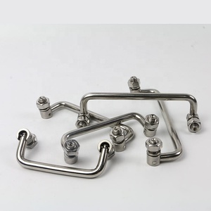 Folding Handle for Industry Stainless Steel Pull Handle Metal Furniture U Shape <b>Cabinet</b> Folding Handle - Product Image 2
